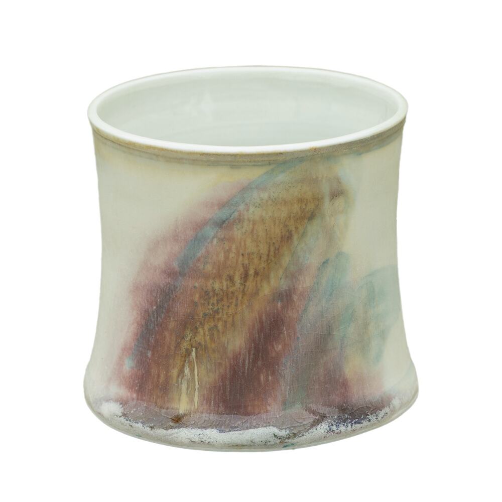 Hand-Thrown Studio Art Pottery Tumbler Cup Signed "Shannon" – Reactive Glaze